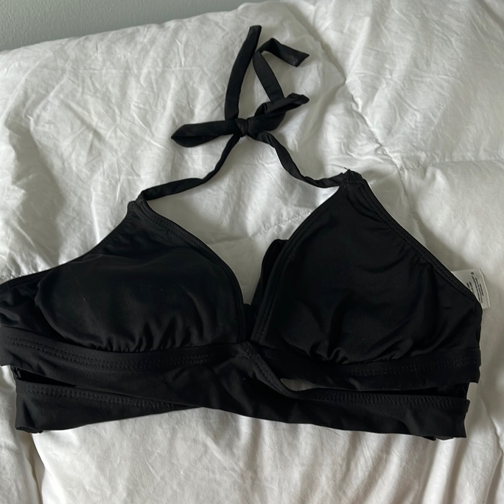 black bikini top
